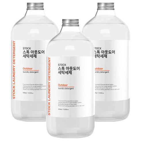 STOCK 아웃도어 세탁세제 본품, 1L, 3개