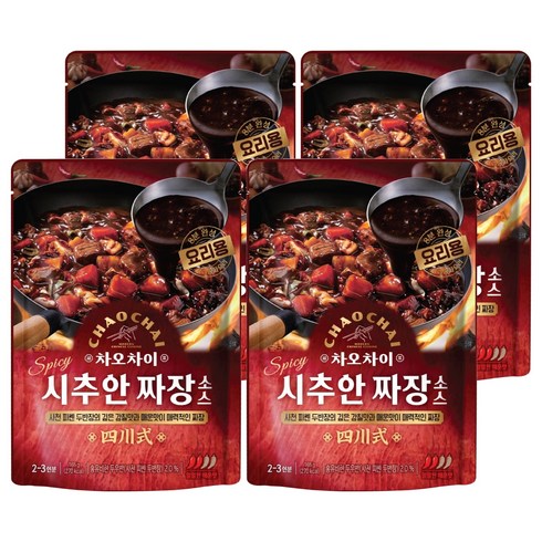 차오차이 시추안 짜장소스, 165g, 4개