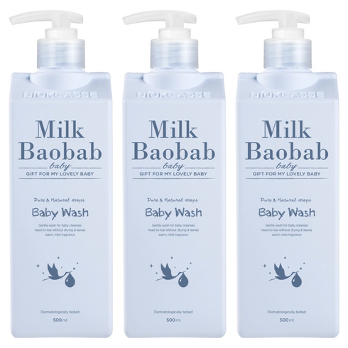밀크바오밥 베이비 올인원 워시, 500ml, 3개