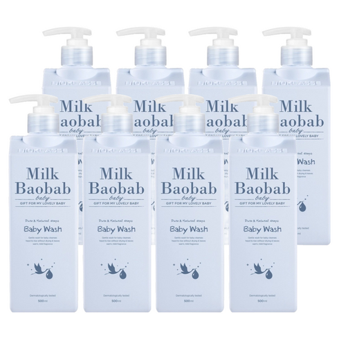밀크바오밥 베이비 워시 올인원클렌저, 500ml, 8개