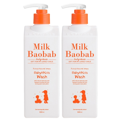밀크바오밥 베이비앤키즈 바디 워시, 500ml, 2개