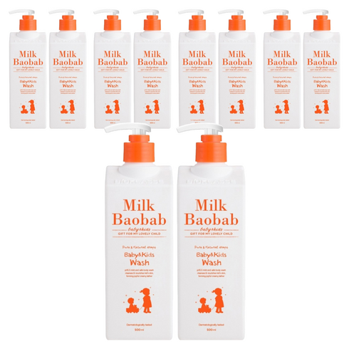 밀크바오밥 베이비앤키즈 바디 워시, 500ml, 10개