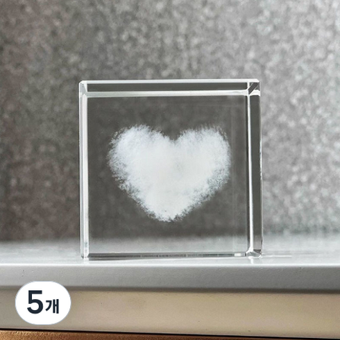 래이킨 구름큐브 하트구름 5 x 5cm, 투명, 5개