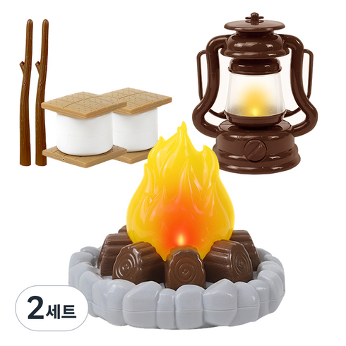 해피플레이 꿈꾸는 모닥불 세트 역할놀이, 혼합색상, 2세트