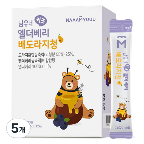 남유네 키즈 엘더베리 배도라지청 30p, 300g, 5개