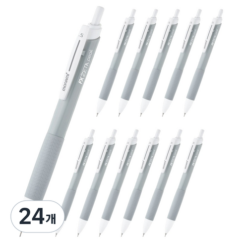 모나미 FX ZETA PEAK 볼펜 0.5mm, 블랙, 24개