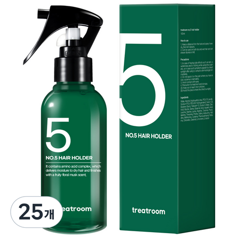 트리트룸 넘버파이브 헤어홀더 미스트, 100ml, 25개