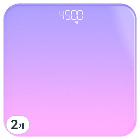 LED 파스텔 체중계, 퍼플, 2개
