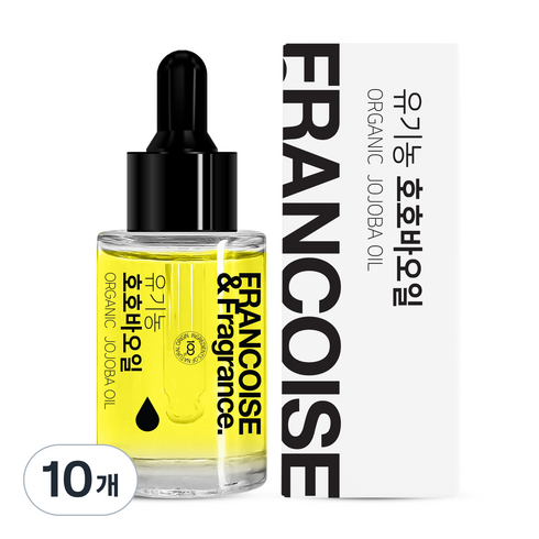 프랑스와즈 유기농 호호바오일 골드, 30ml, 10개