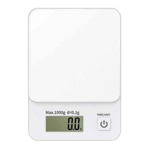 홈플래닛 디지털 정밀 주방저울, 화이트, DS04PCWH, 1kg