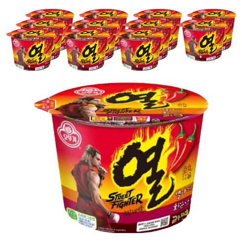 오뚜기 열라면 용기 105g, 12개