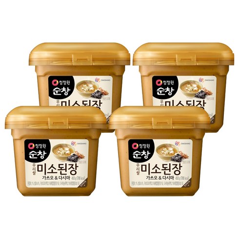 청정원순창 미소된장 가쓰오 앤 다시마, 450g, 4개