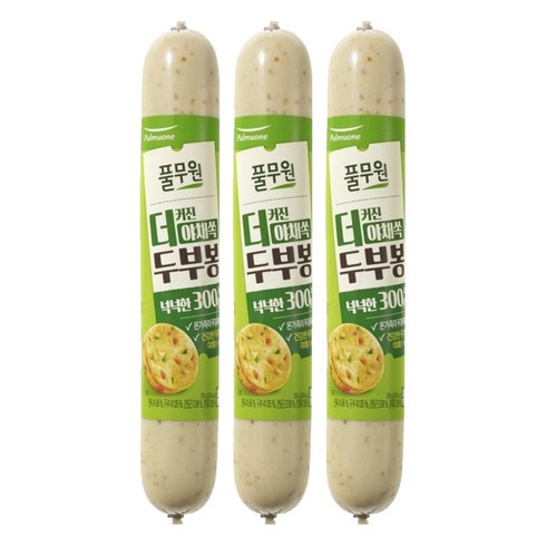 풀무원 더커진 야채쏙 두부봉 어육소시지, 3개, 300g