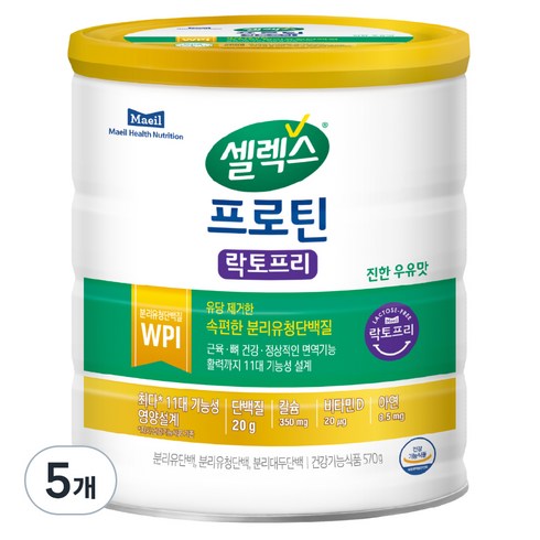셀렉스 프로틴 락토프리 파우더, 570g, 5개