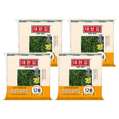 대천김 곱창 도시락김 C796-K, 5g, 48개