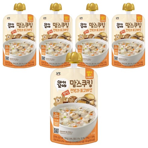 아이꼬야 맘스쿠킹 이유식 9개월부터, 100g, 5개, 전복과 표고버섯
