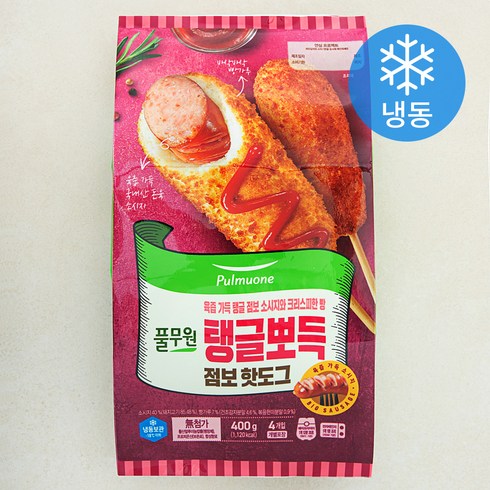 풀무원 탱글뽀득 점보 핫도그 (냉동), 100g, 4개입, 1개
