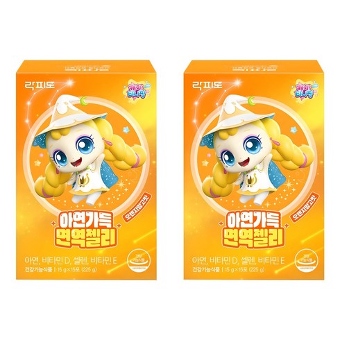락피도 아연가득 면역젤리 15p, 225g, 2개