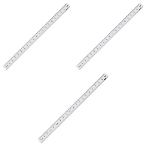 롭다 아크릴스틱자 20cm, PURE, 3개