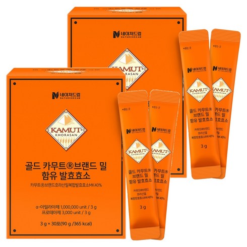네이처드림 골드 카무트 브랜드밀 함유 발효효소 30p, 90g, 2개