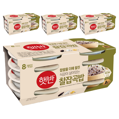 햇반 찰잡곡밥, 210g, 32개