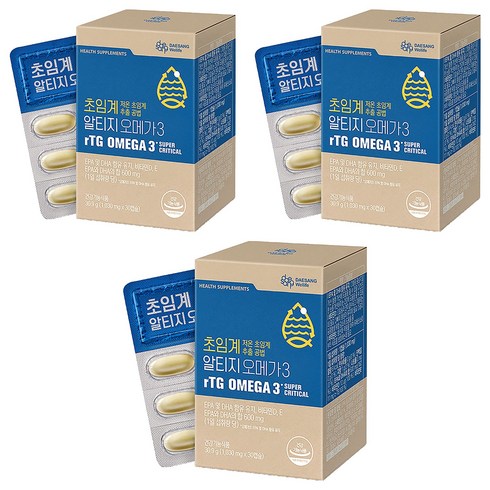 대상웰라이프 초임계 알티지 오메가3 30.9g, 30정, 3개