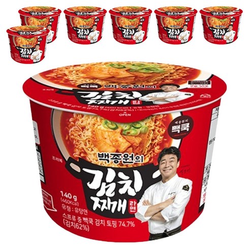 TBK 백종원의 김치찌개 라면 140g, 7개