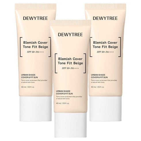 듀이트리 어반쉐이드 커버 앤 핏 선크림 SPF50+ PA++++, 40ml, 3개