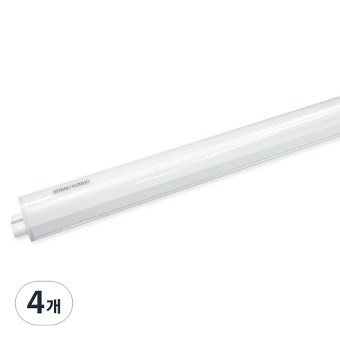 번개표 LED T5 등기구 20W, 화이트(간접등), 주백색(조명), 4개