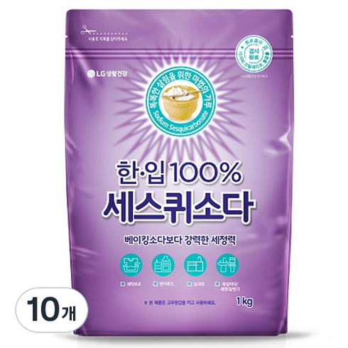 한입 세스퀴소다 세제, 1kg, 10개