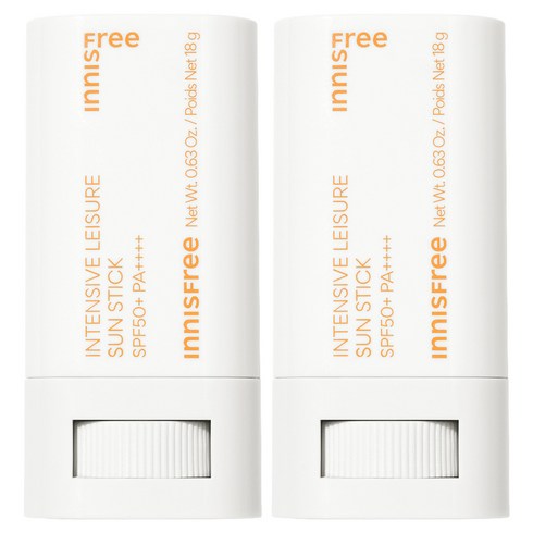 이니스프리 인텐시브 레져 선스틱 SPF50+ PA++++, 18g, 2개