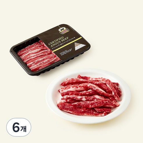 서티파이드앵거스비프 미국산 CAB 앵거스 갈비살(냉장), 150g, 6개