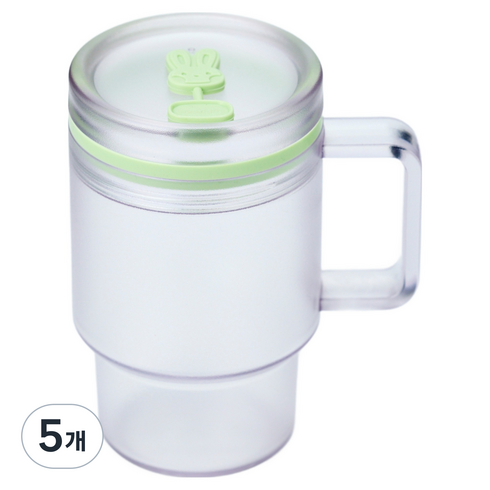 네스틱 미니텀블러 스파우트 빨대컵, 루미너리 그린, 5개, 300ml