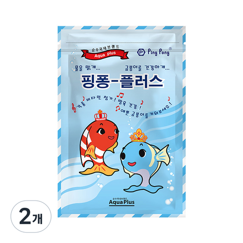 아쿠아플러스 핑퐁플러스 금붕어 사료, 250g, 2개
