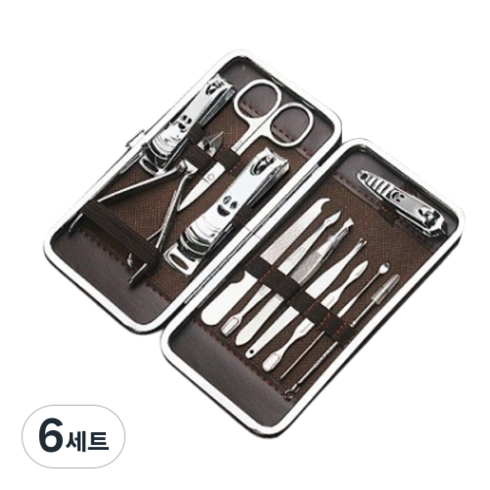 제이 가정용 손톱 손질 12종 세트, 체크, 6세트