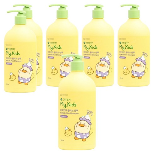 그린핑거 마이키즈 플러스 샴푸 복숭아향, 6개, 500ml