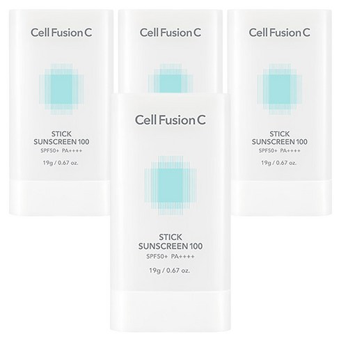 셀퓨전씨 스틱 썬스크린 100 SPF50+ PA++++, 19g, 4개