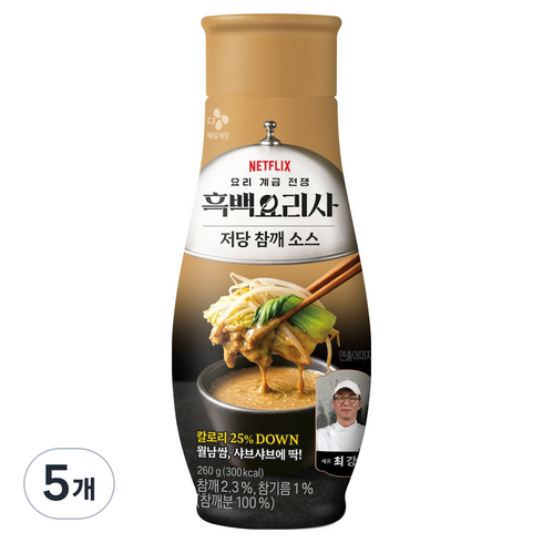 CJ제일제당 최강록셰프 저당 참깨 월남쌈 소스, 260g, 5개