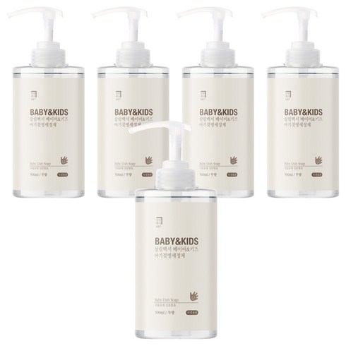 살림백서 베이비 앤 키즈 아기 젖병세정제 무향, 500ml, 5개