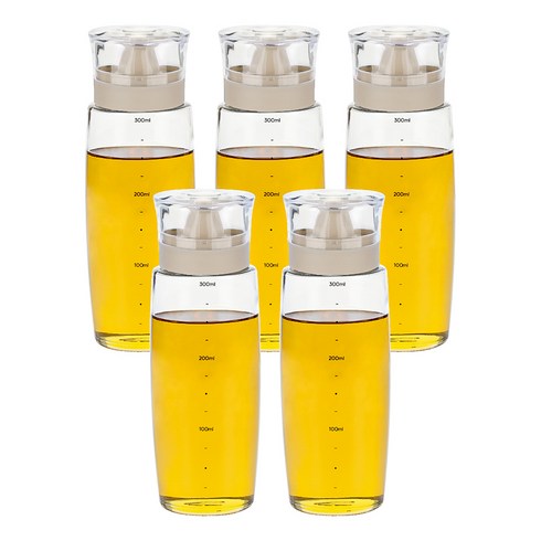 시노글라스 뉴라운드 오일병 베이지, 300ml, 5개