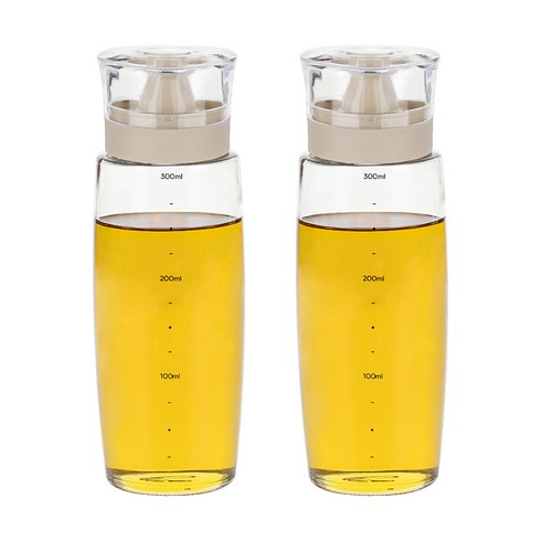 시노글라스 라운드 오일병 베이지, 300ml, 2개