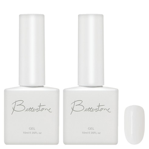 아이빛 베러톤 누드 스킨 시럽 젤네일, BT-100 누드화이트, 10ml, 2개