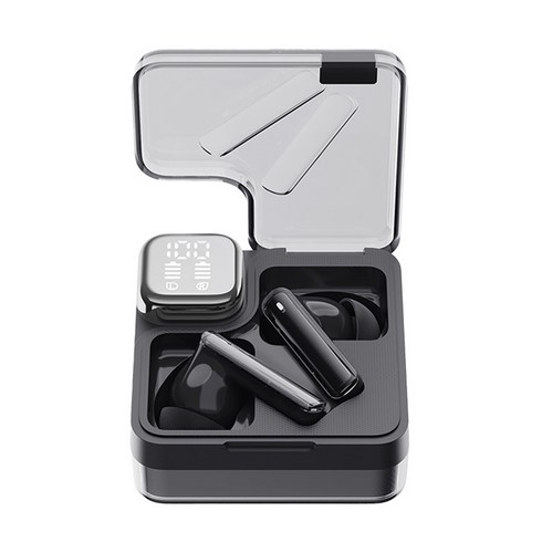 QCY T31 멜로버즈 네오 LED디스플레이 블루투스 이어폰, QCY-T31 MeloBuds Neo, 블랙