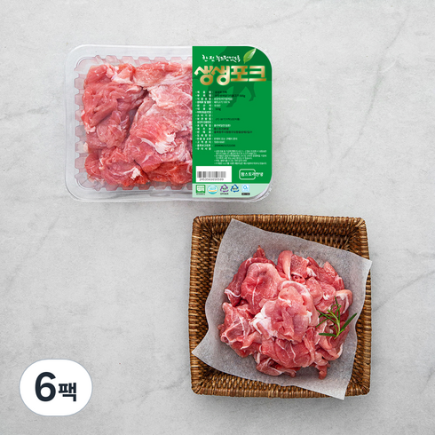 생생포크 한돈 무항생제 인증 앞다리 불고기 (냉장), 500g, 6팩