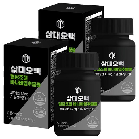 삼대오백 혈당조절 바나바잎추출물 정제 영양제 15g, 30정, 2개