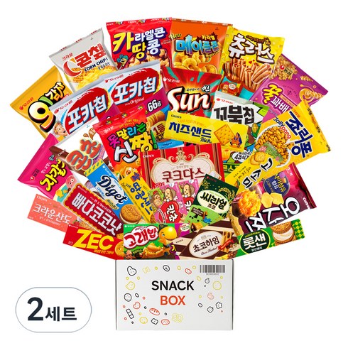 사무실 과자세트 스낵 비스킷쿠키 30입 세트 (쵸코하임 + 콘칲 군옥수수 + 카라멜콘메이플 + 오감자그라탕 + 포카칩 오리지날 2p + 츄러스 + 칸쵸 2p + 오사쯔 + 롯데샌드 + 카라멜콘과땅콩 + 콘초 + 못말리는신짱 + 자갈치 + 꿀꽈배기 외 14종), 2세트, 30p