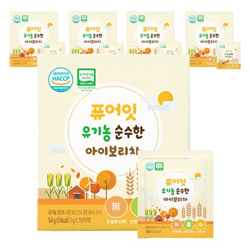 퓨어잇 유기농 순수한 아이보리차, 54g, 5개
