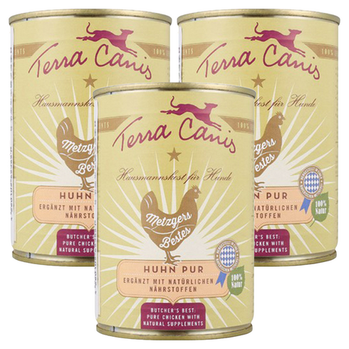 테라카니스 성견용 퓨어미트 치킨 습식사료, 닭, 400g, 3개