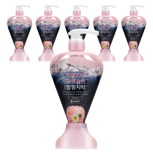 히말라야핑크솔트 담은 펌핑치약 플로럴, 285g, 6개