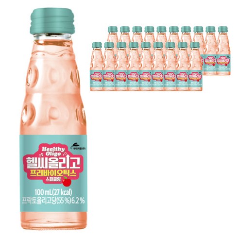 헬씨올리고 프리바이오틱스 스파클링 탄산음료, 100ml, 20개